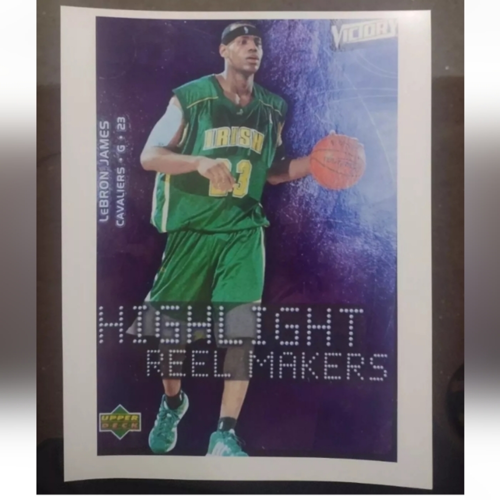 LEBRON JAMES OLD SCHOOL HIGH SCHOOL IRISH☘️BASKETBALL 8.5x11 ULTRA GLOSSY POSTER